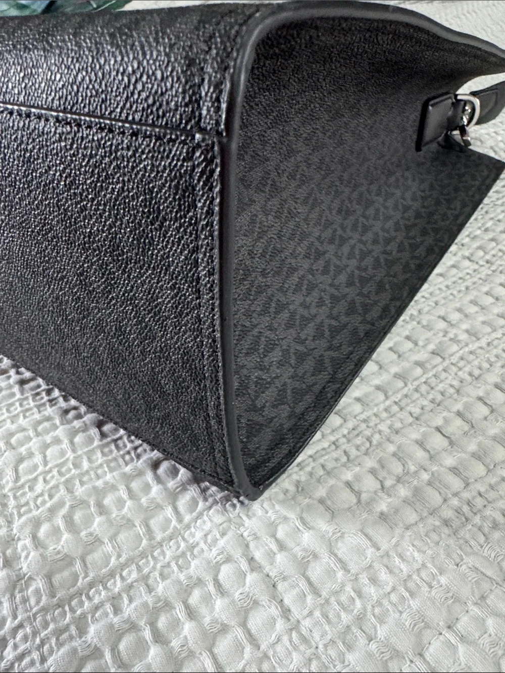 Michael Kors Black MK Logo Tote with Removable Shoulder Strap